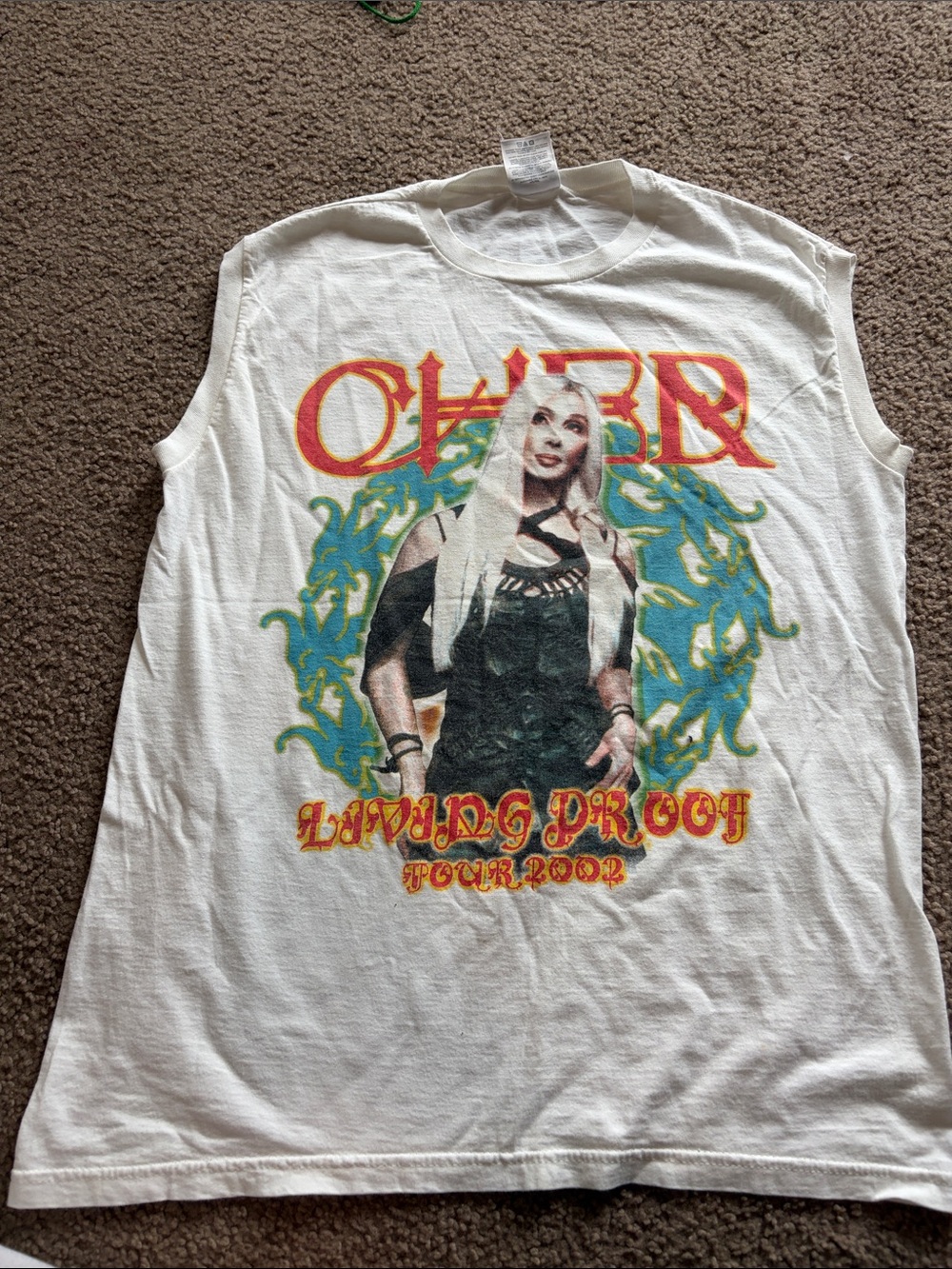 B8 Vintage 2002 Cher “Living Proof” Tour Cut-Off Style Top, Large
